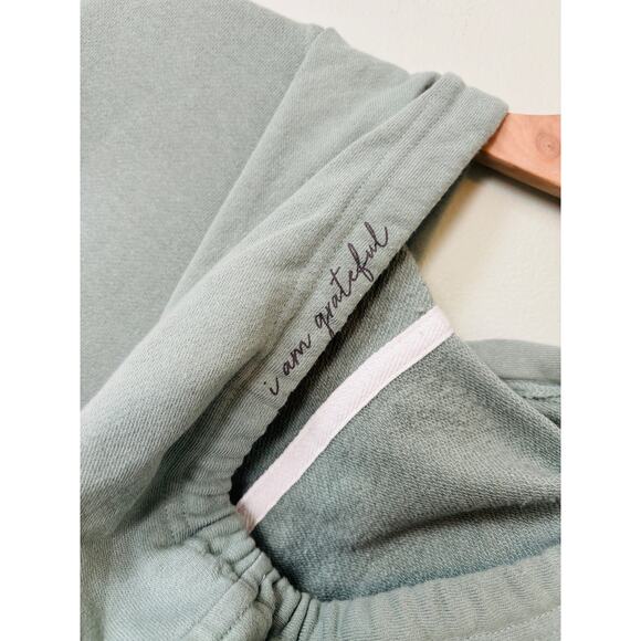 Peace Love World Green Zip Up Hoodie Sweatshirt Small - Picture 5 of 9